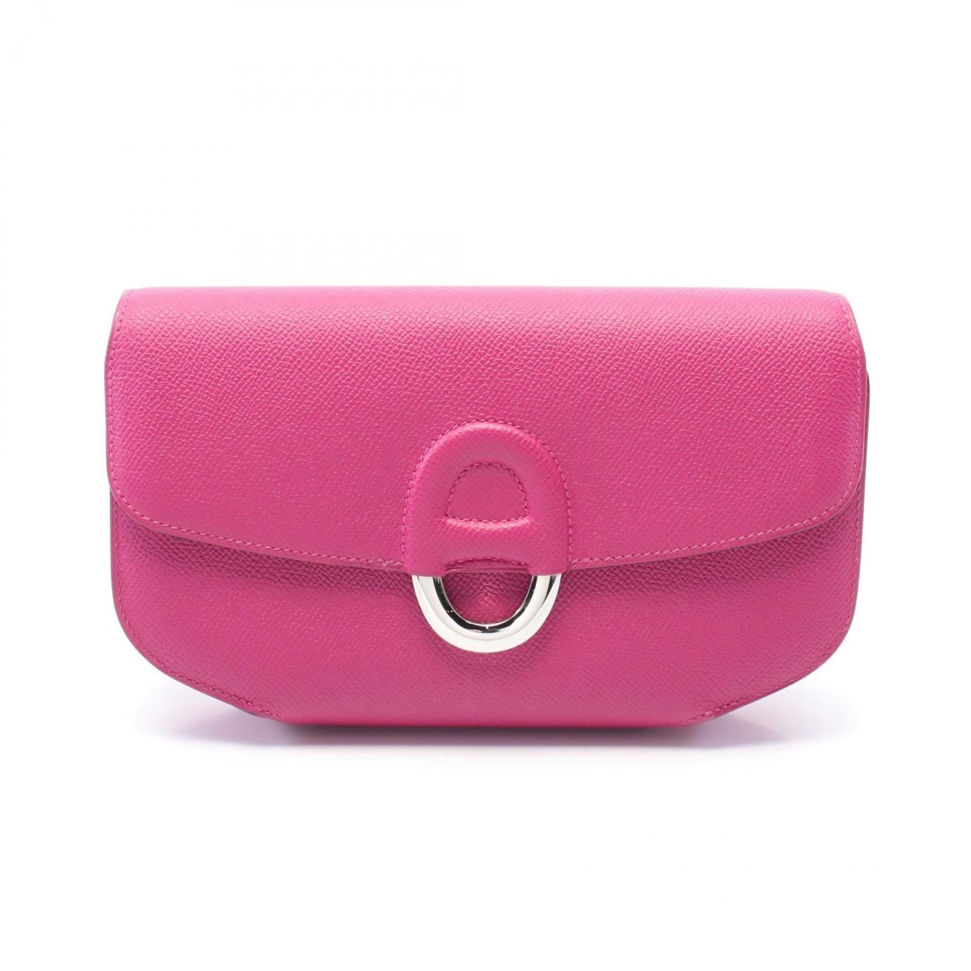 Hermes Epsom Clutch Bag Leather Pink