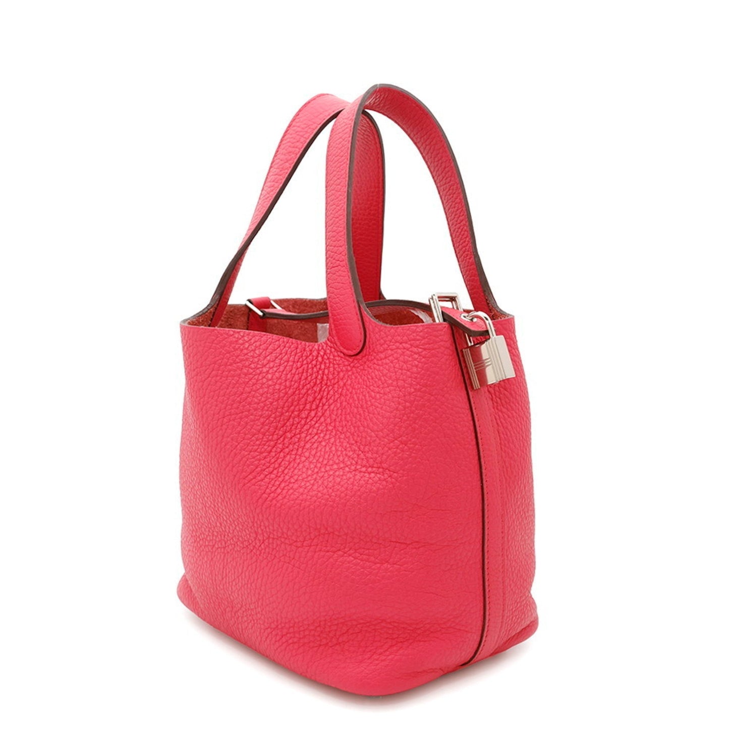 Hermes Kara Taurillon Clemence Handbag Tote Bag Leather Silver