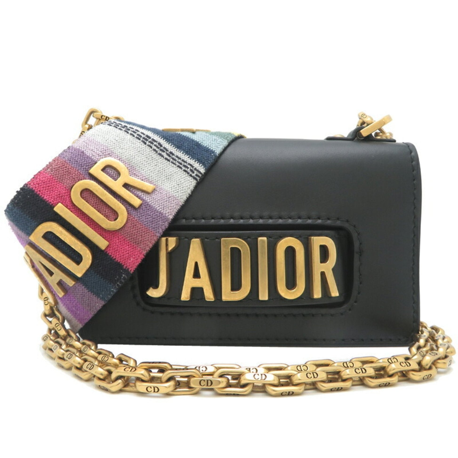 Dior Handbag Christian Shoulder Bag 16 Leather Black