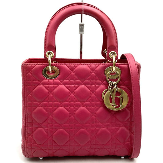 Dior Handbag Christian Shoulder Bag 11 Leather Pink