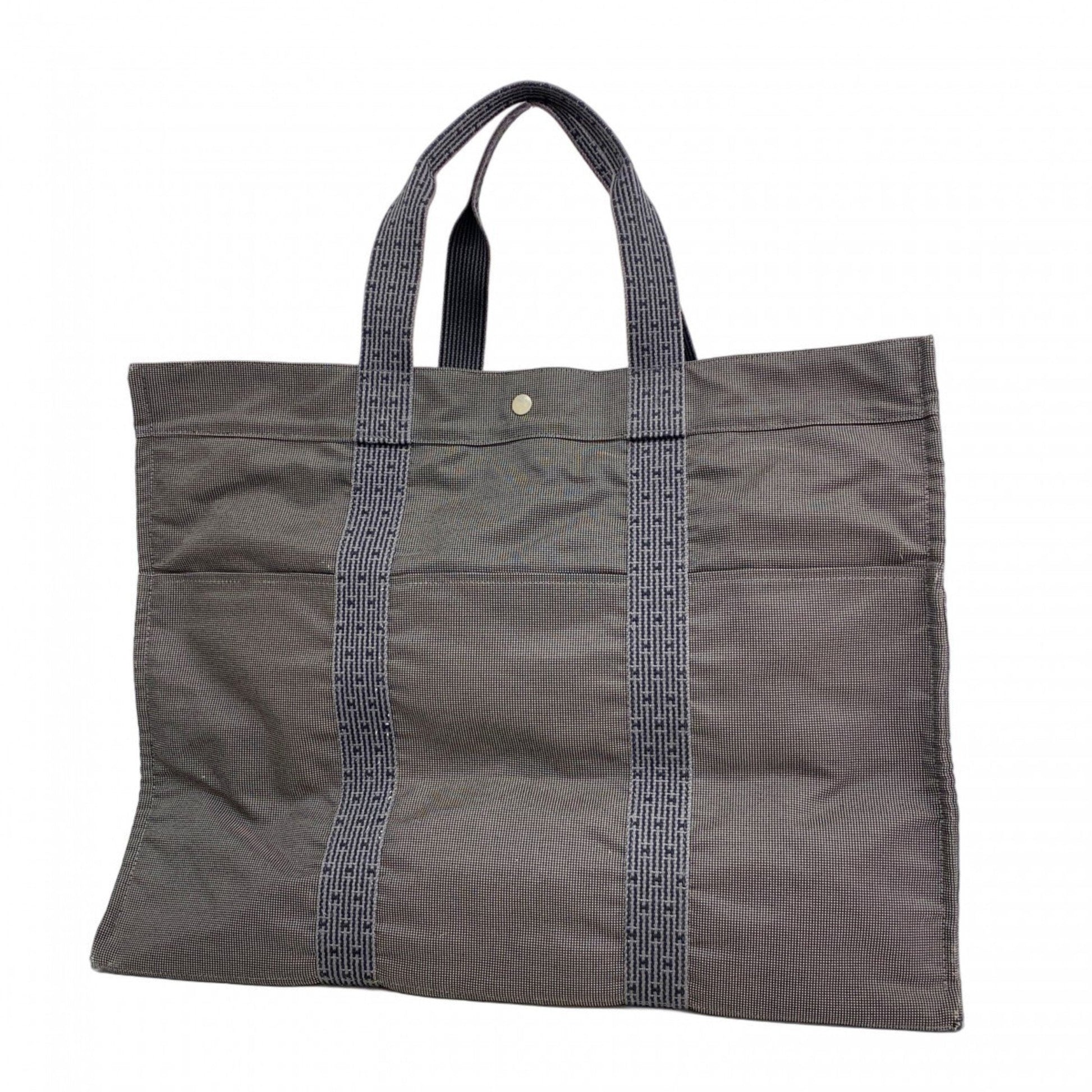 Hermes Tote Bag Canvas Gray Tote Bag 51