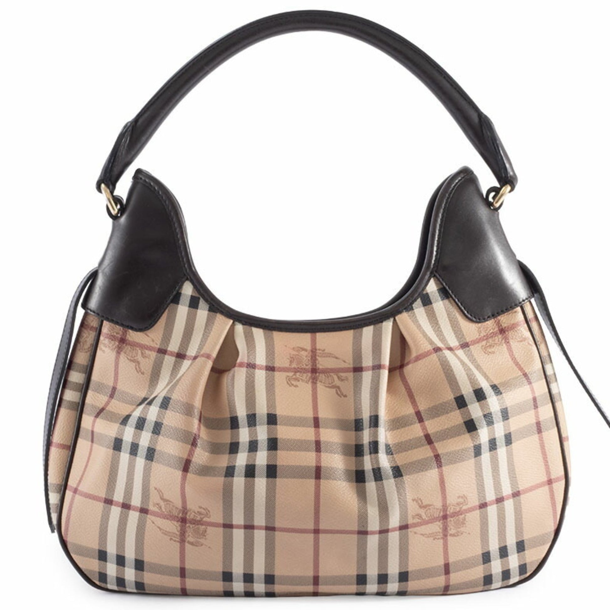 Burberry Pvc Shoulder Bag Leather Beige