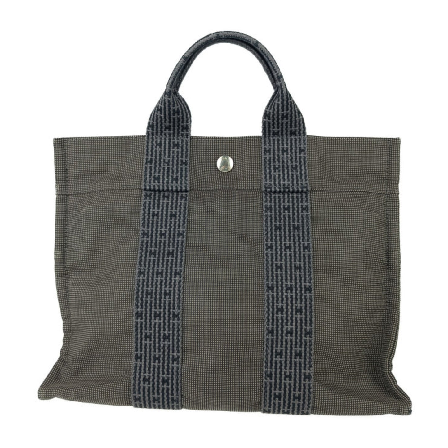 Hermes Handbag Tote Bag Canvas Gray Tote Bag 3