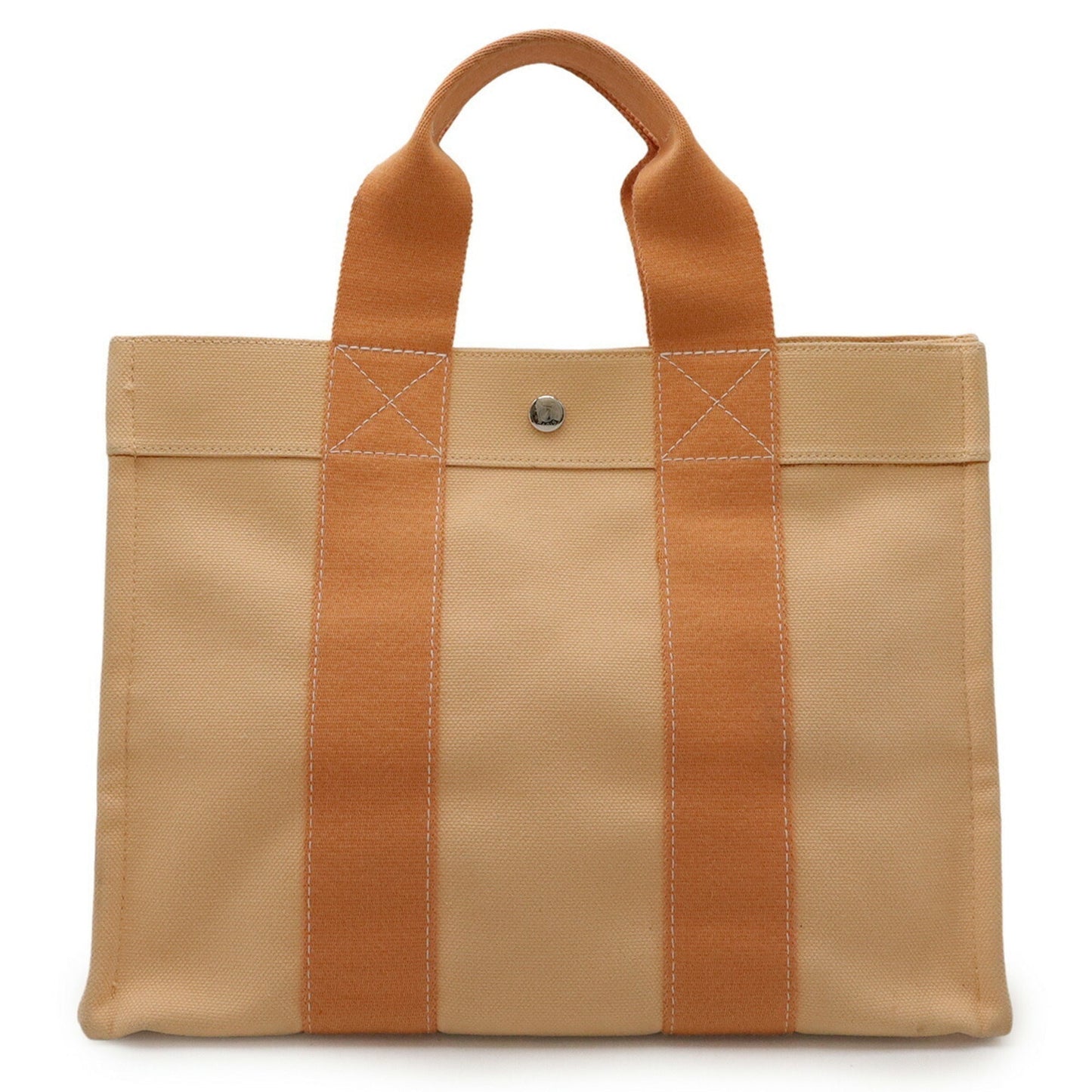 Hermes Handbag Pouch Tote Bag Canvas Orange