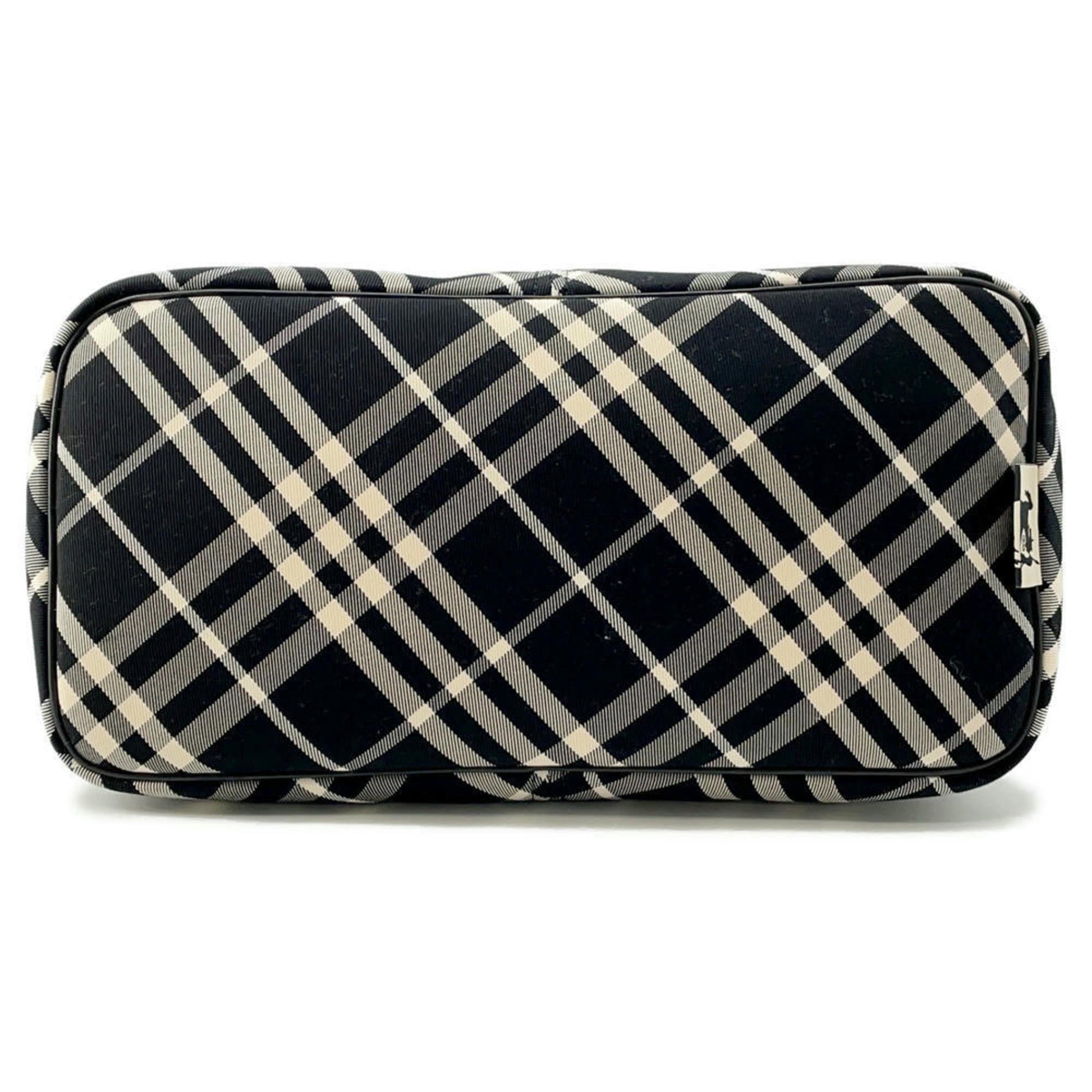 Burberry Ivory Shoulder Bag Tote Bag Canvas Black