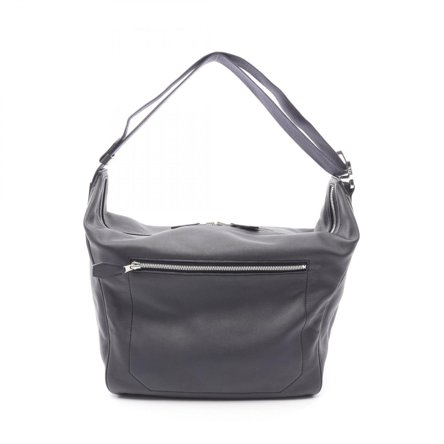 Hermes Evercalf Shoulder Bag Leather Navy