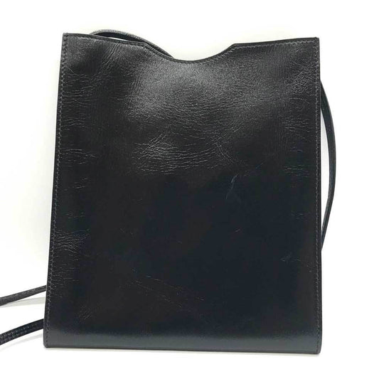 Hermes Onimaitou Box Calf Pochette Shoulder Bag Leather Calf Leather Black