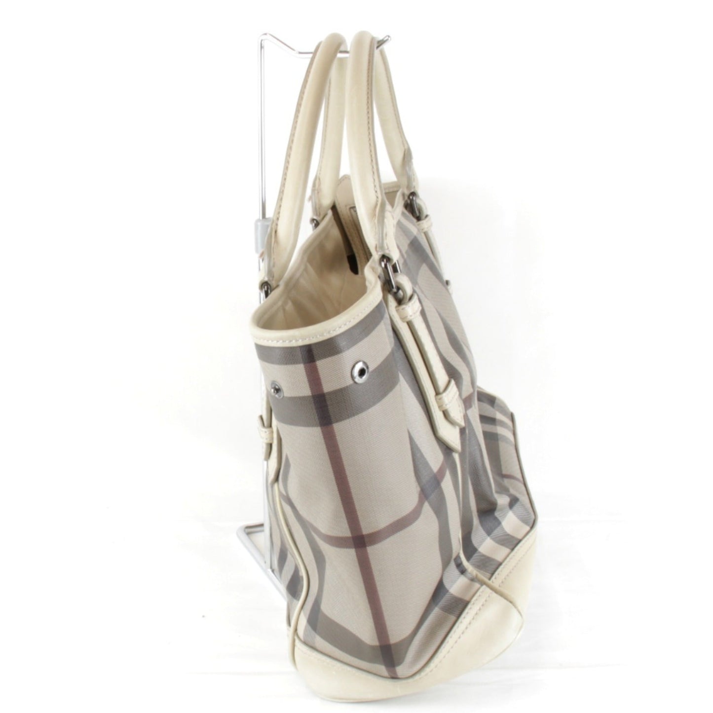 Burberry Pvc Handbag Tote Bag Beige