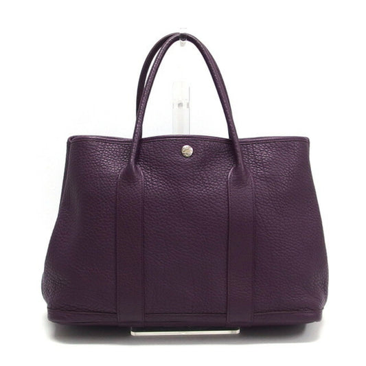 Hermes Negonda Handbag Tote Bag Leather Purple