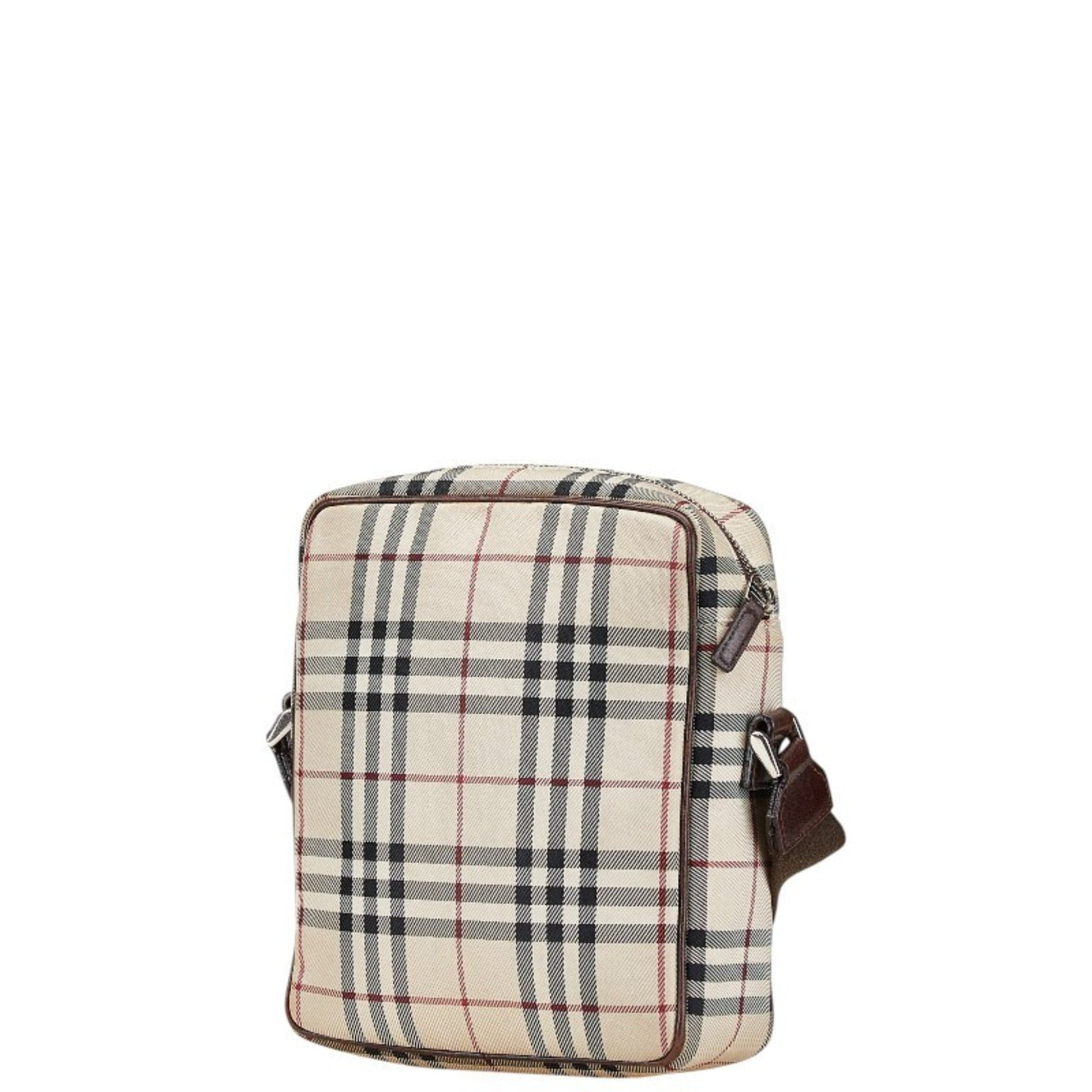 Burberry Shoulder Bag Leather Canvas Brown Shoulder Bag 7