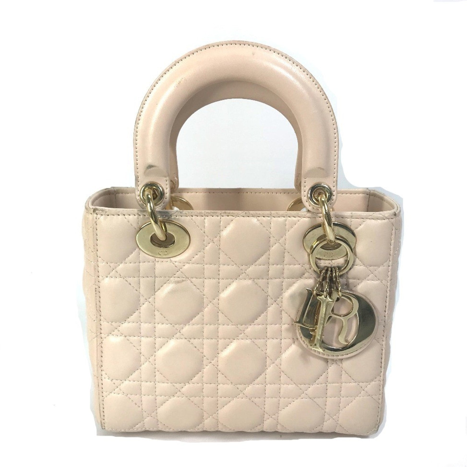 Dior Handbag Christian 8 Leather Beige
