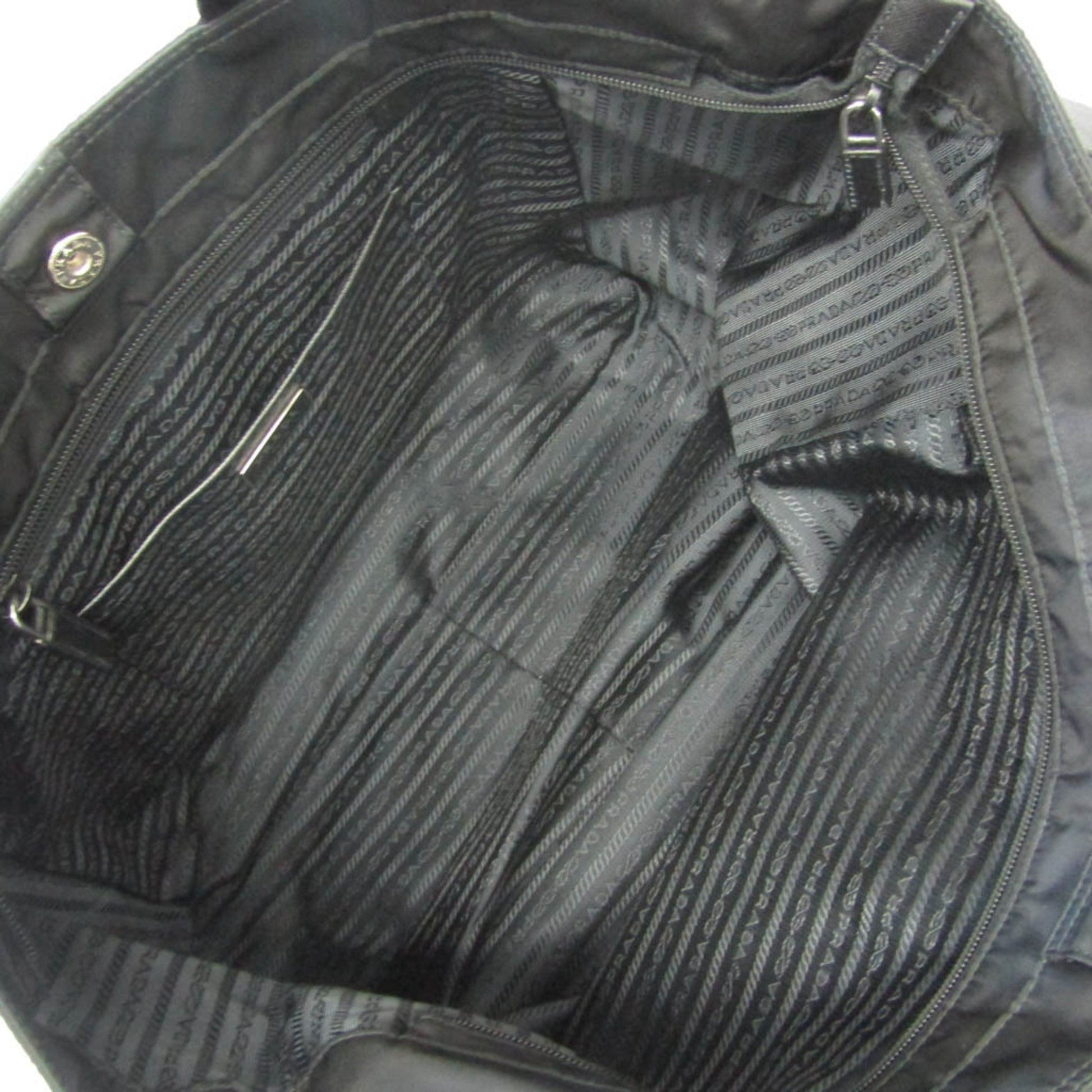 Prada Tessuto Women Men Shoulder Bag Nylon Black