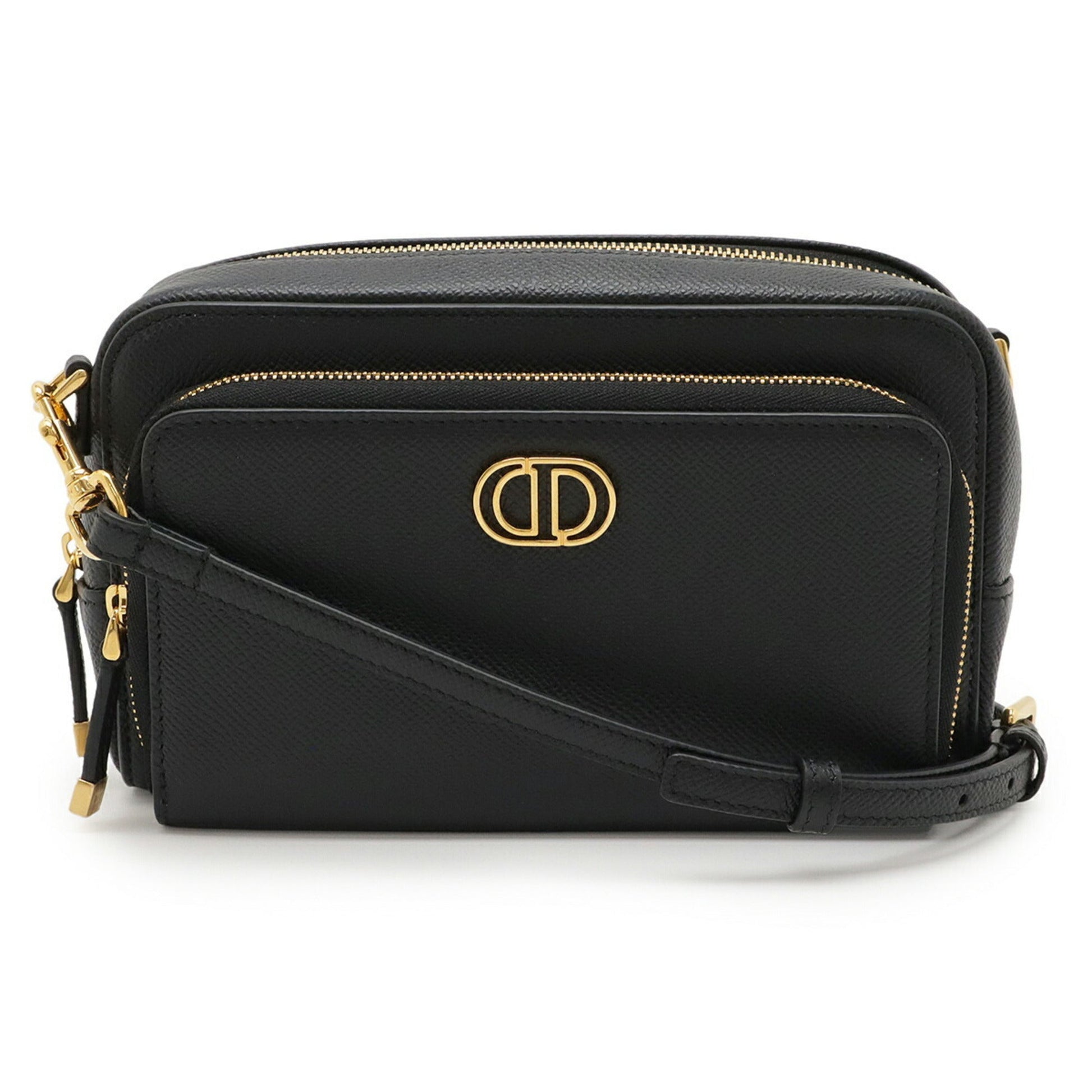 Dior Handbag Christian Shoulder Bag 11 Leather Black