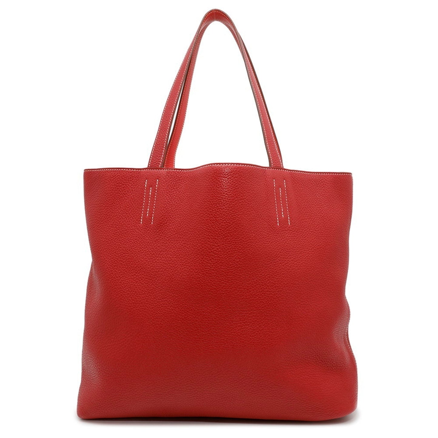 Hermes Bougainvillier Rouge Cas Ue Taurillon Clemence Tote Leather Tote Bag