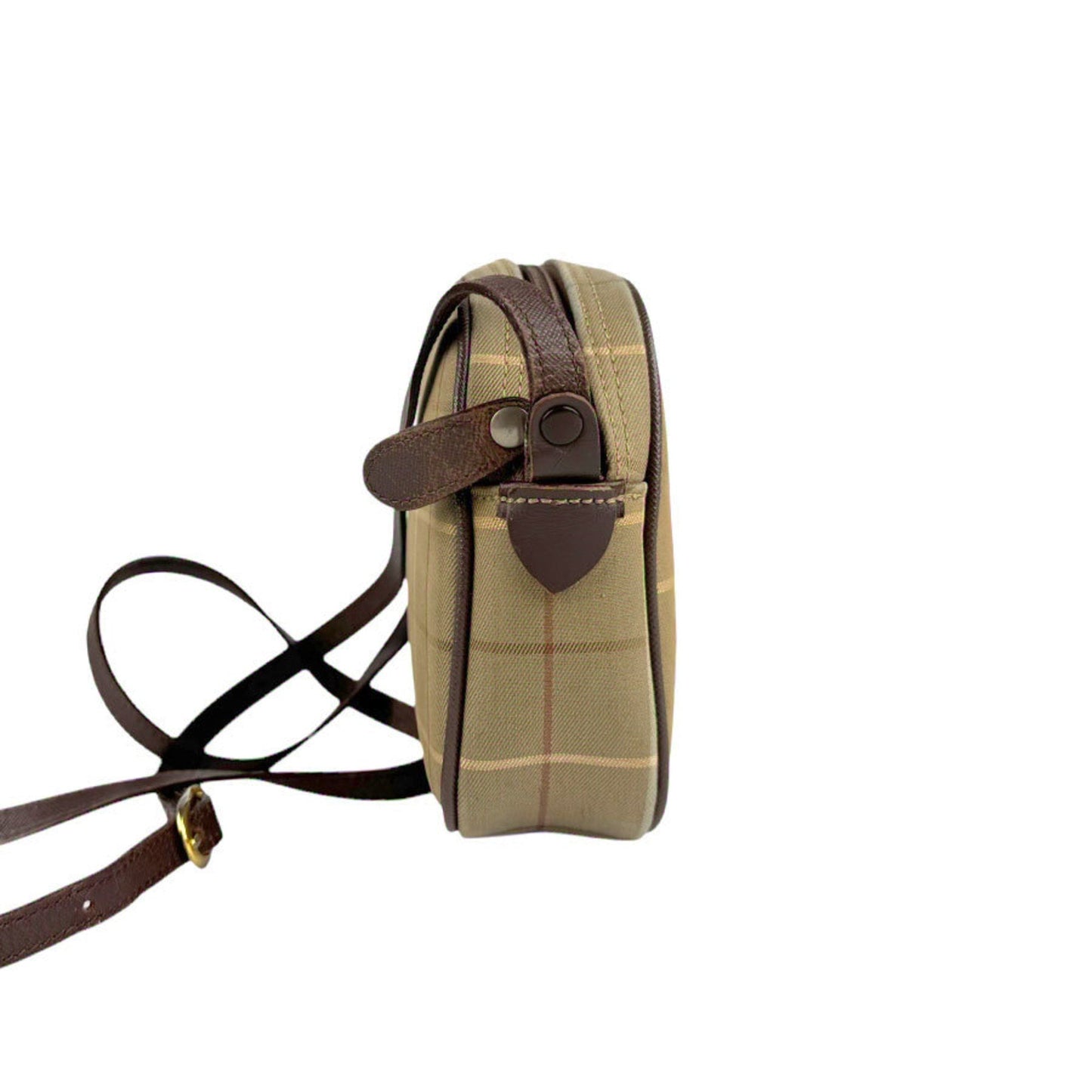 Burberry s Khaki Shoulder Bag Leather Canvas Brown