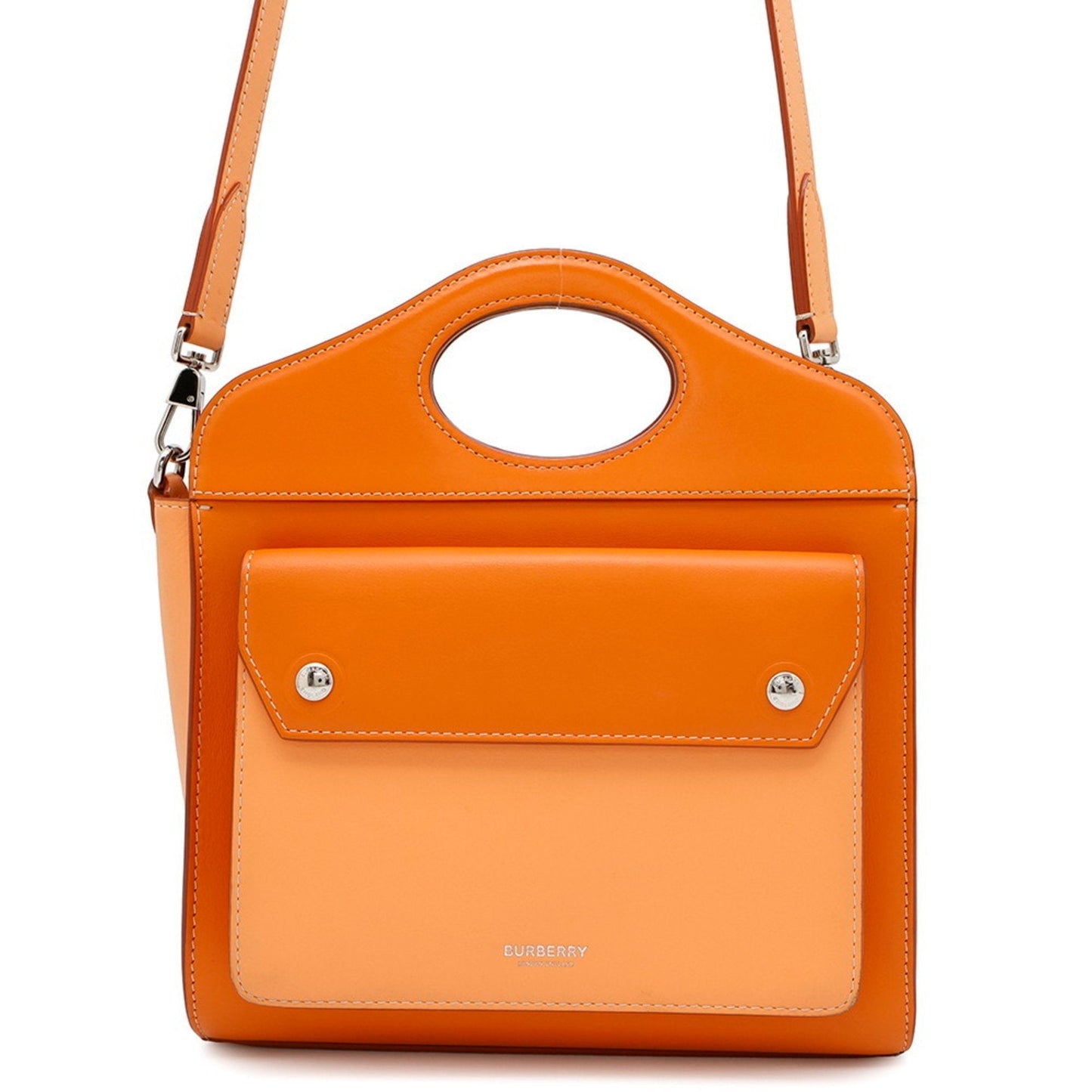 Burberry Handbag Shoulder Bag Leather Orange