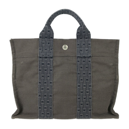 Hermes Handbag Tote Bag Canvas Gray Tote Bag 3