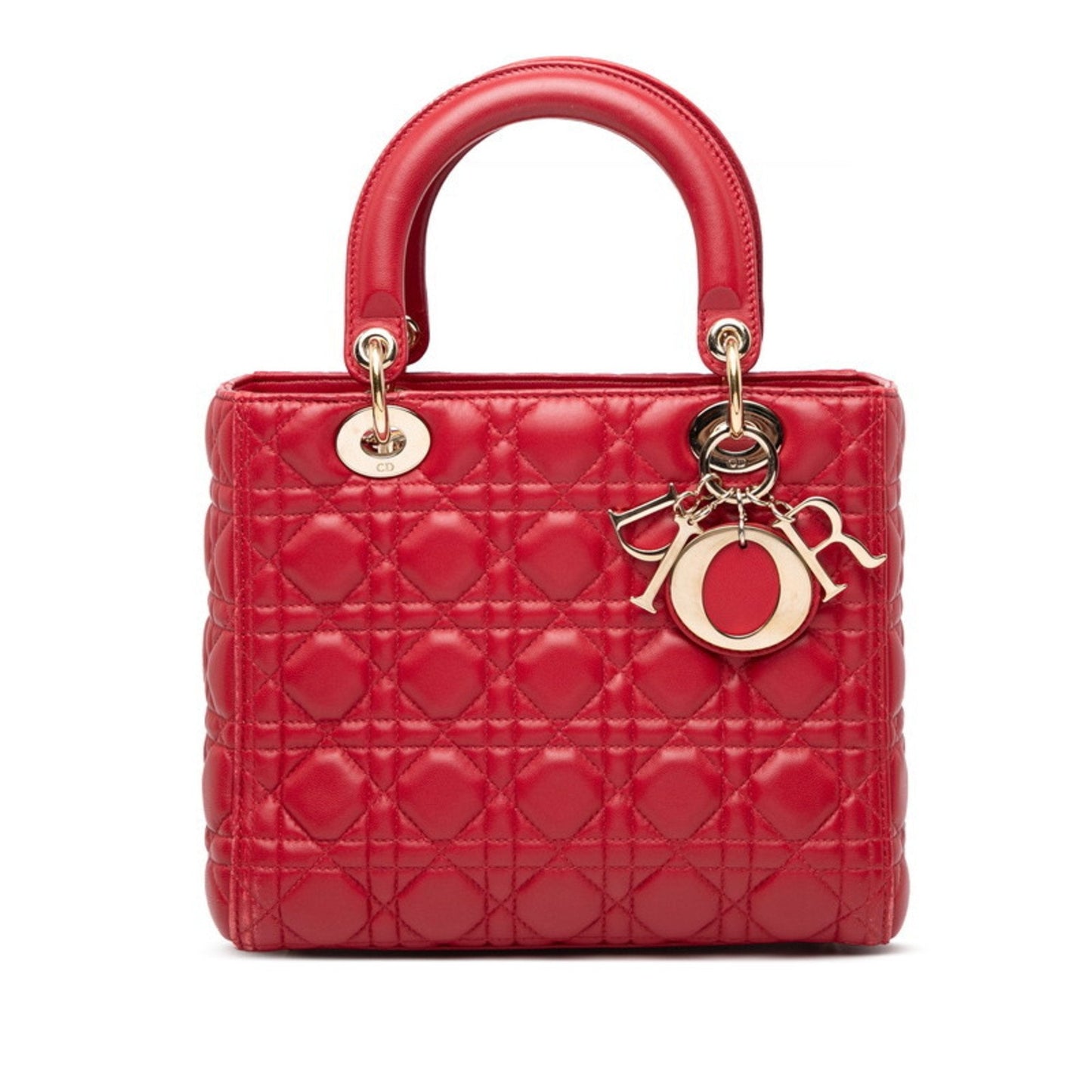 Dior Handbag Christian Lady Color Leather Red