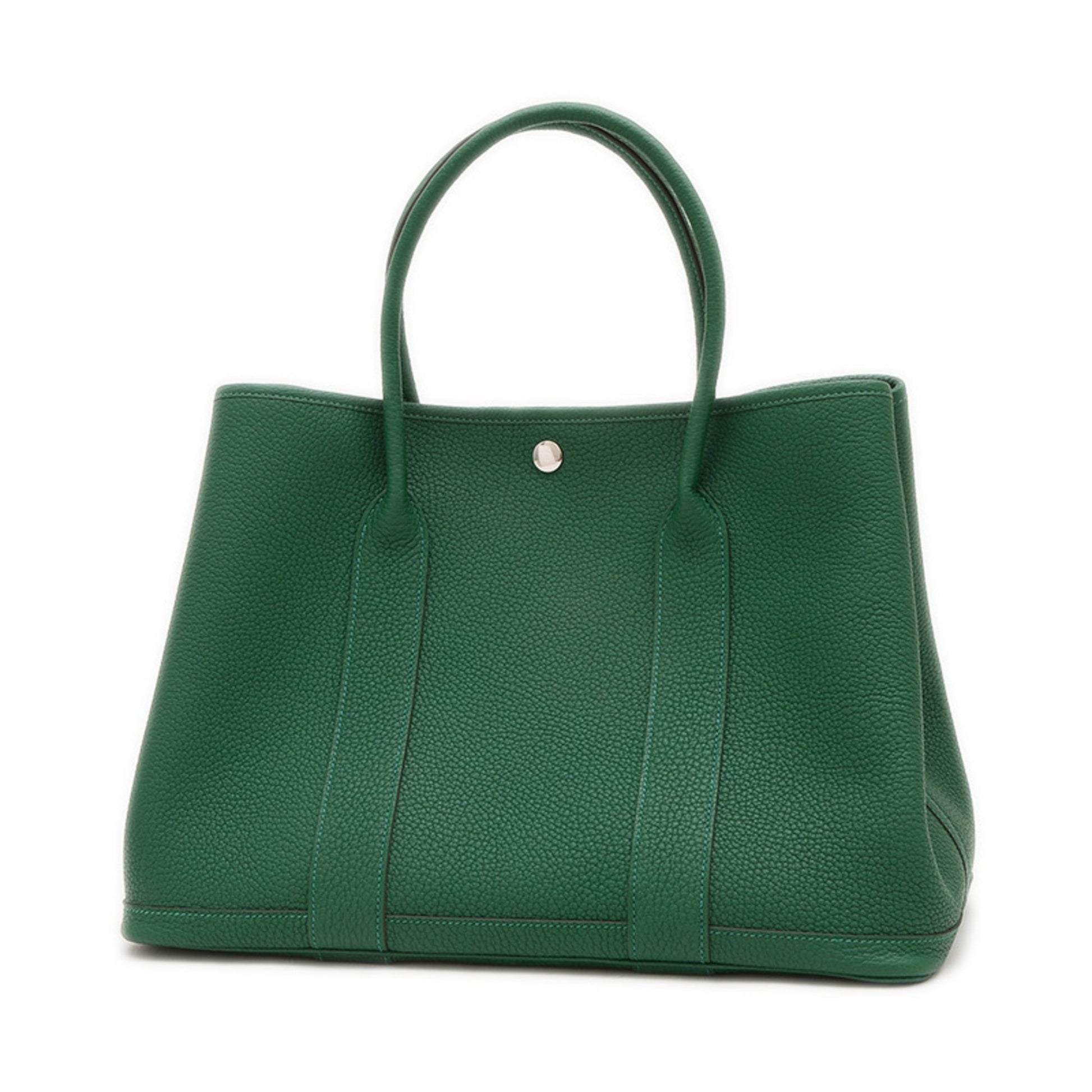 Hermes Negonda Tote Bag Leather Green