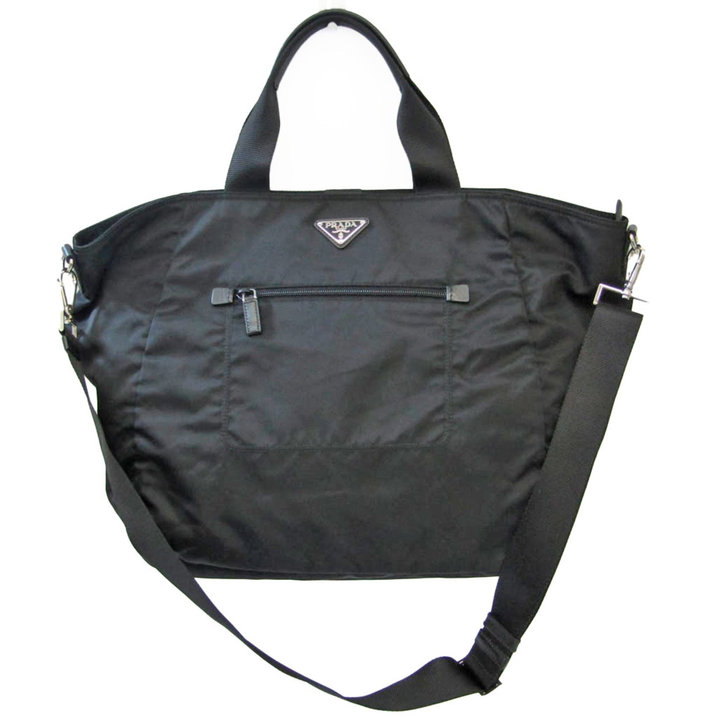 Prada Tessuto Women Men Shoulder Bag Nylon Black