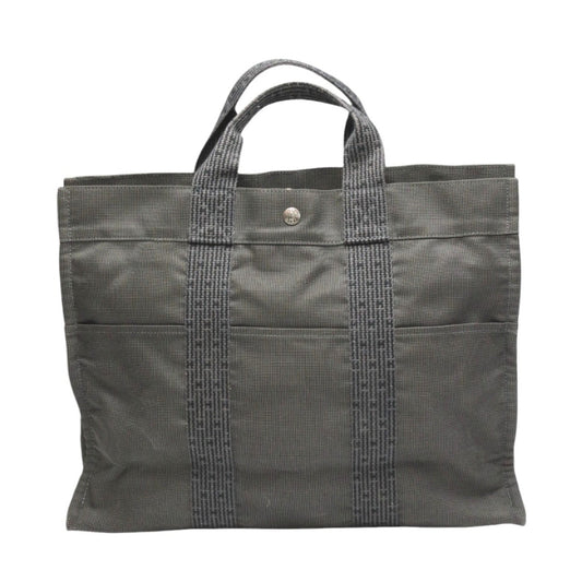 Hermes Her Line Tote Bag Canvas Gray Tote Bag 23