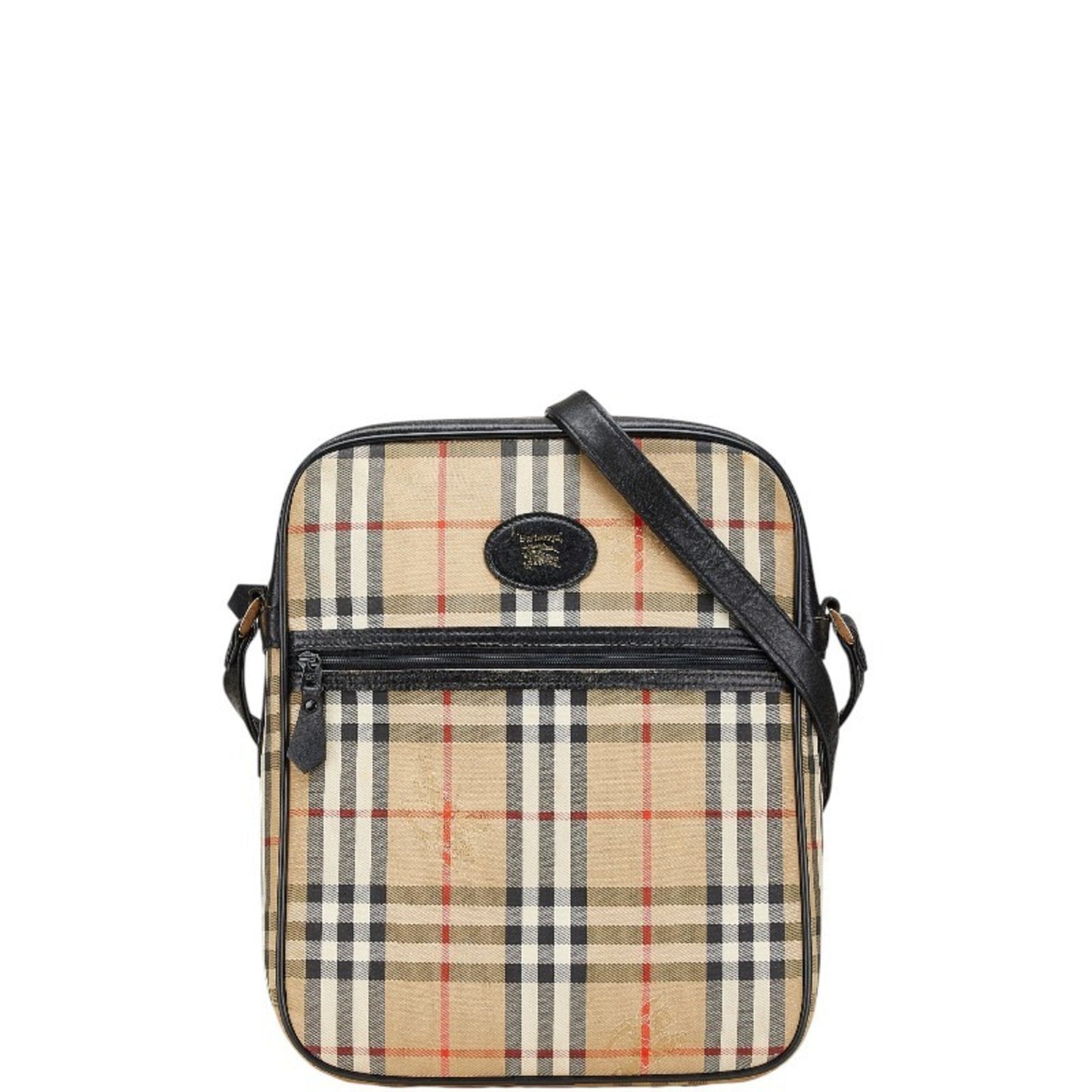 Burberry Multi Color Shoulder Bag Leather Canvas Beige Shoulder Bag 3