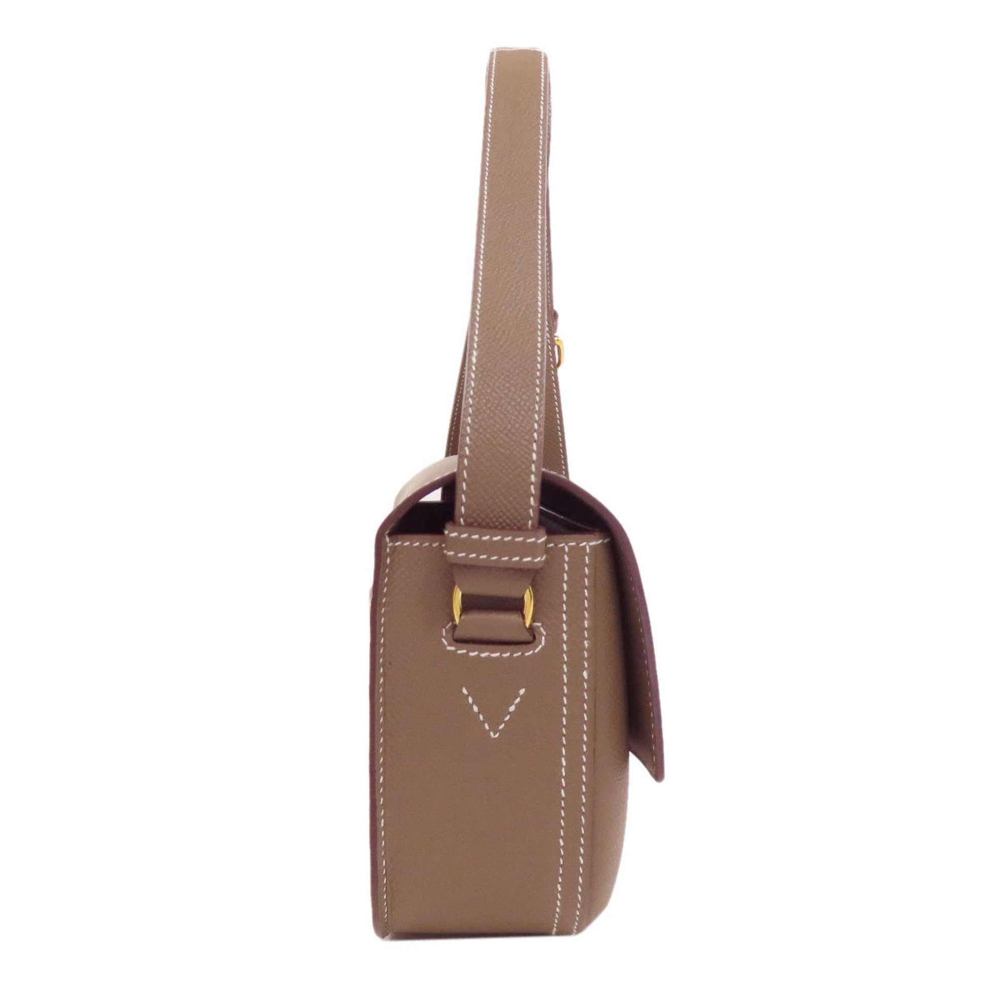 Hermes Etoupe Epsom Shoulder Bag Leather Gray