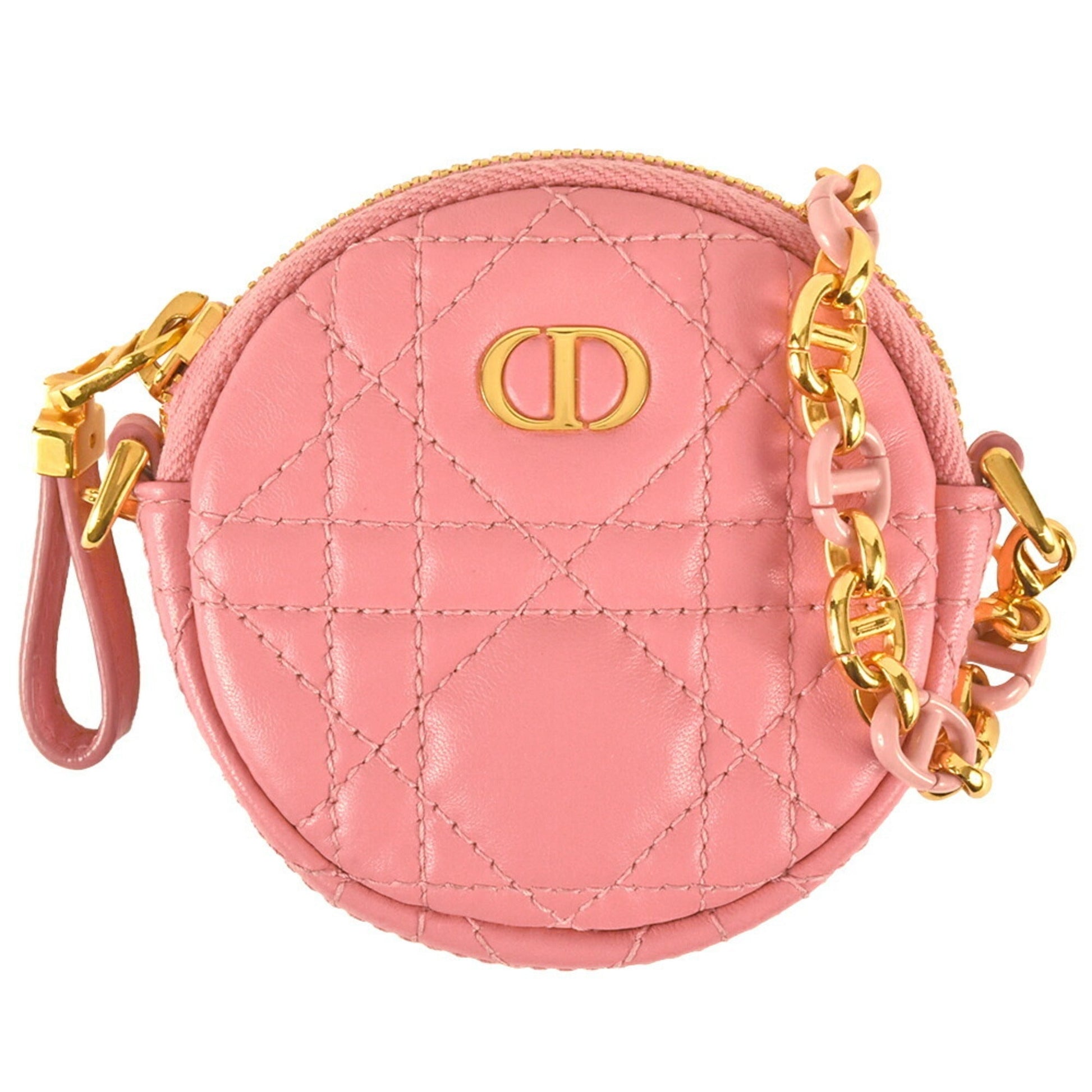 Dior Handbag Christian Pouch Leather Pink Satchel Bag