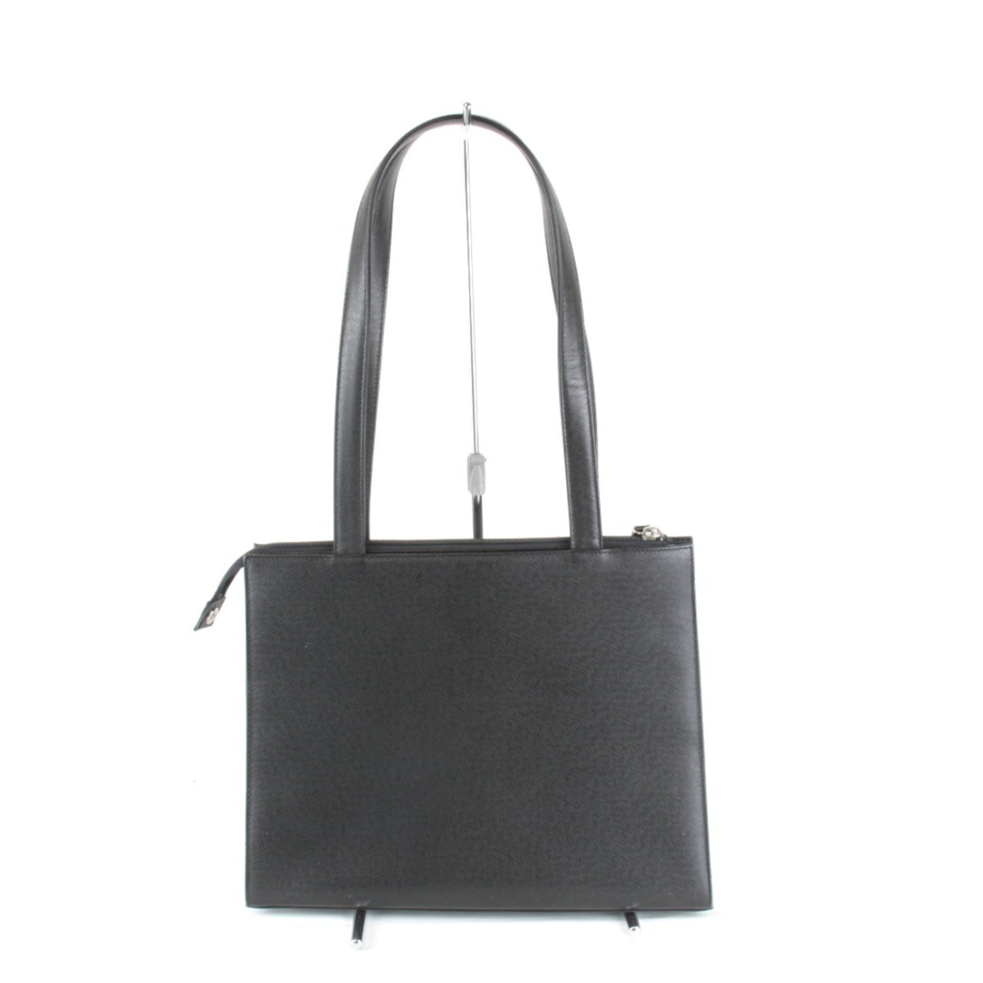 Burberry Tote Bag Leather Black Tote Bag 4