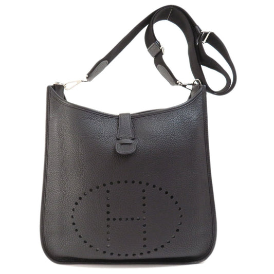 Hermes Evelyne Togo Shoulder Bag Leather Black