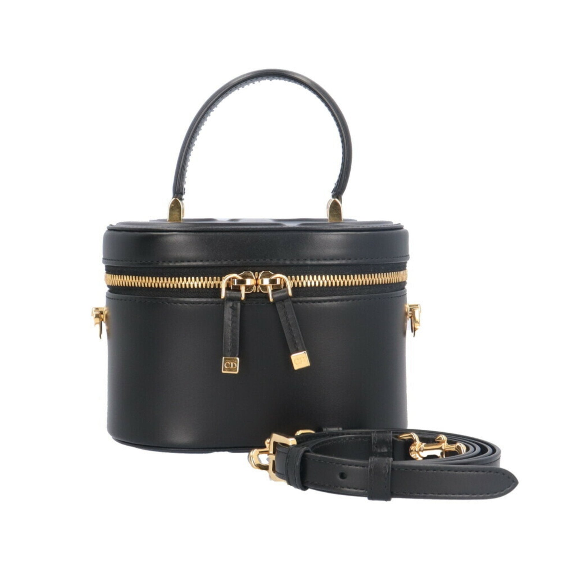 Dior Handbag Christian Shoulder Bag 9 Leather Black