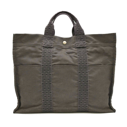 Hermes Tote Bag Canvas Nylon Gray