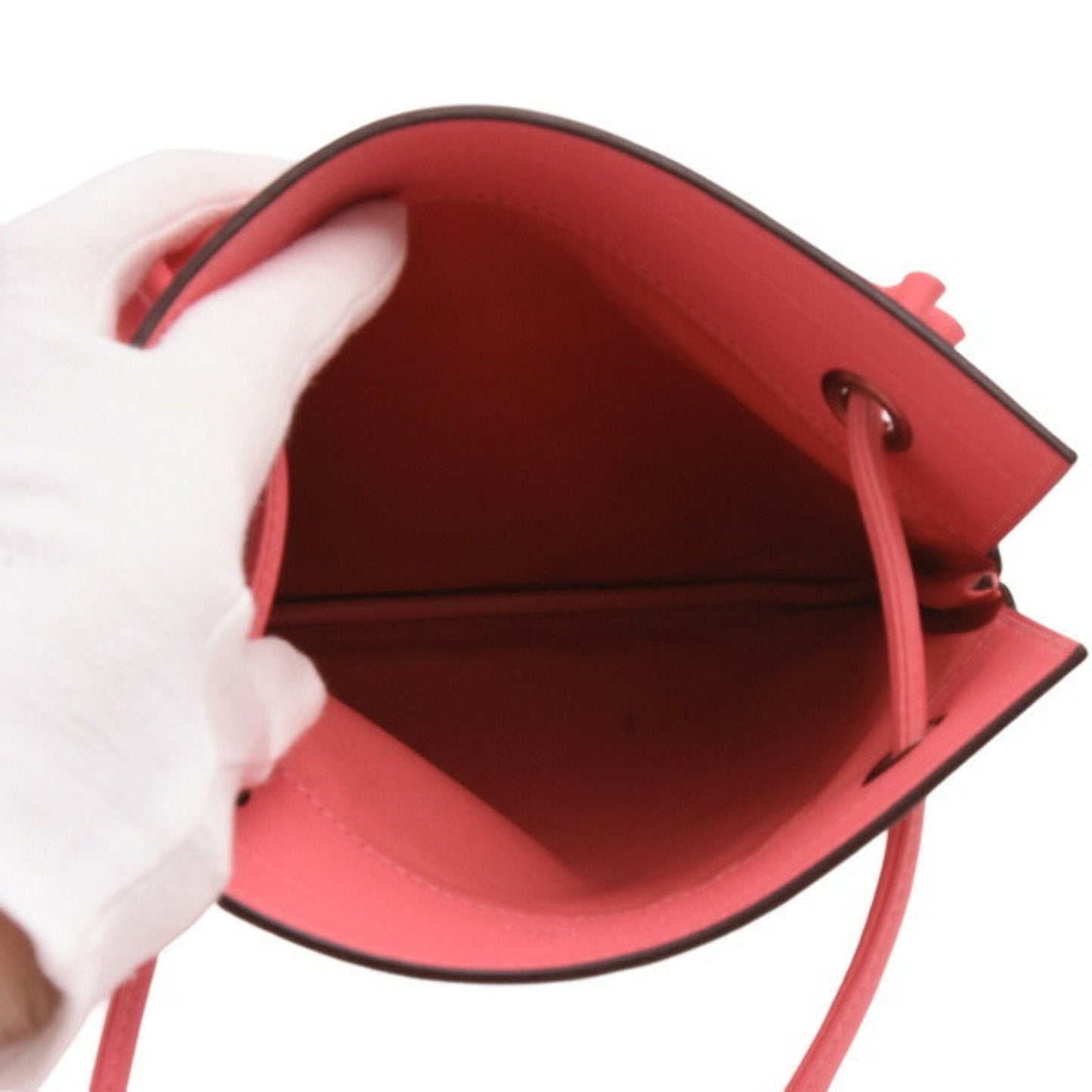 Hermes Rose Azalee Swift Shoulder Bag Leather