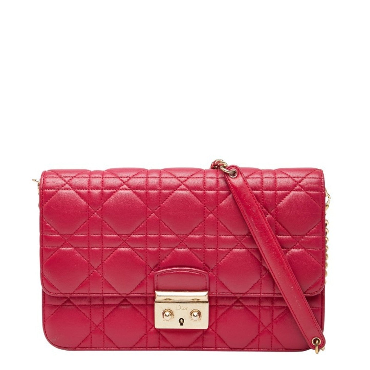 Dior Handbag Christian Shoulder Bag 4 Leather Pink