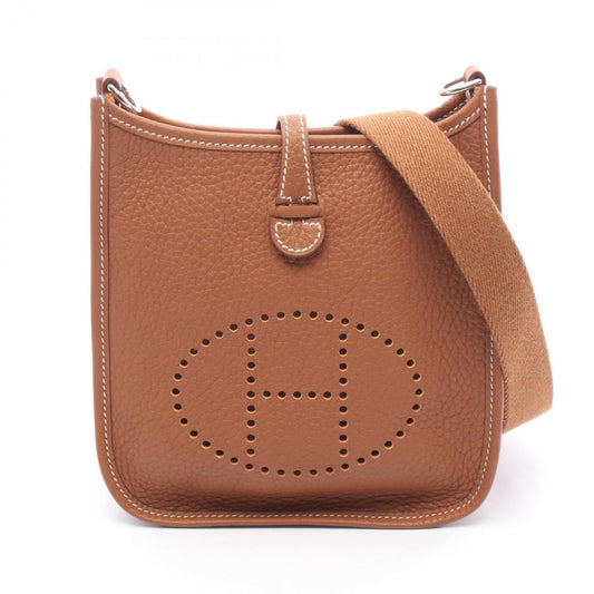 Hermes Evelyne Taurillon Clemence Shoulder Bag Leather Brown