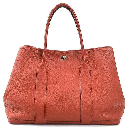 Hermes Color Country Handbag Tote Bag Leather Red