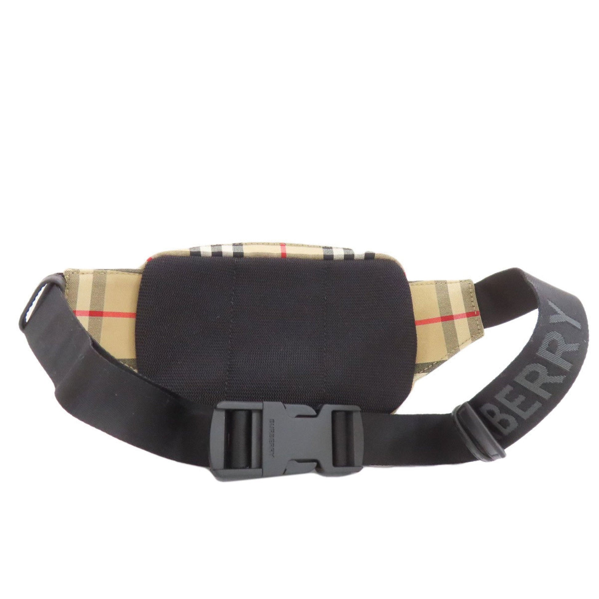 Burberry Fanny Pack Handbag Canvas Beige Travel Bag