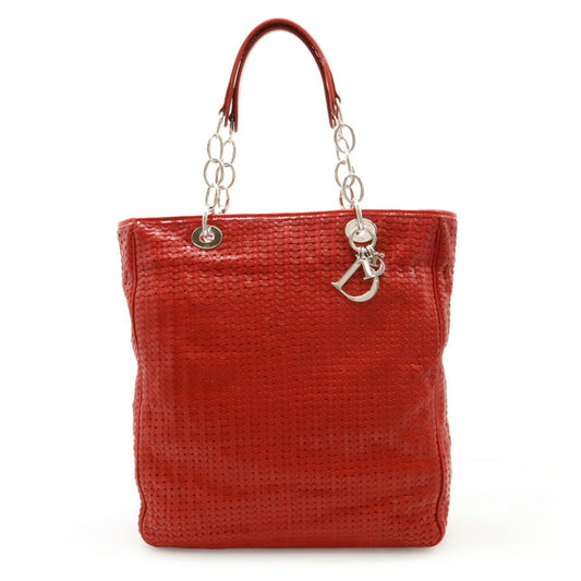 Dior Handbag Christian Color Shoulder Bag Tote Bag 2 Leather Red