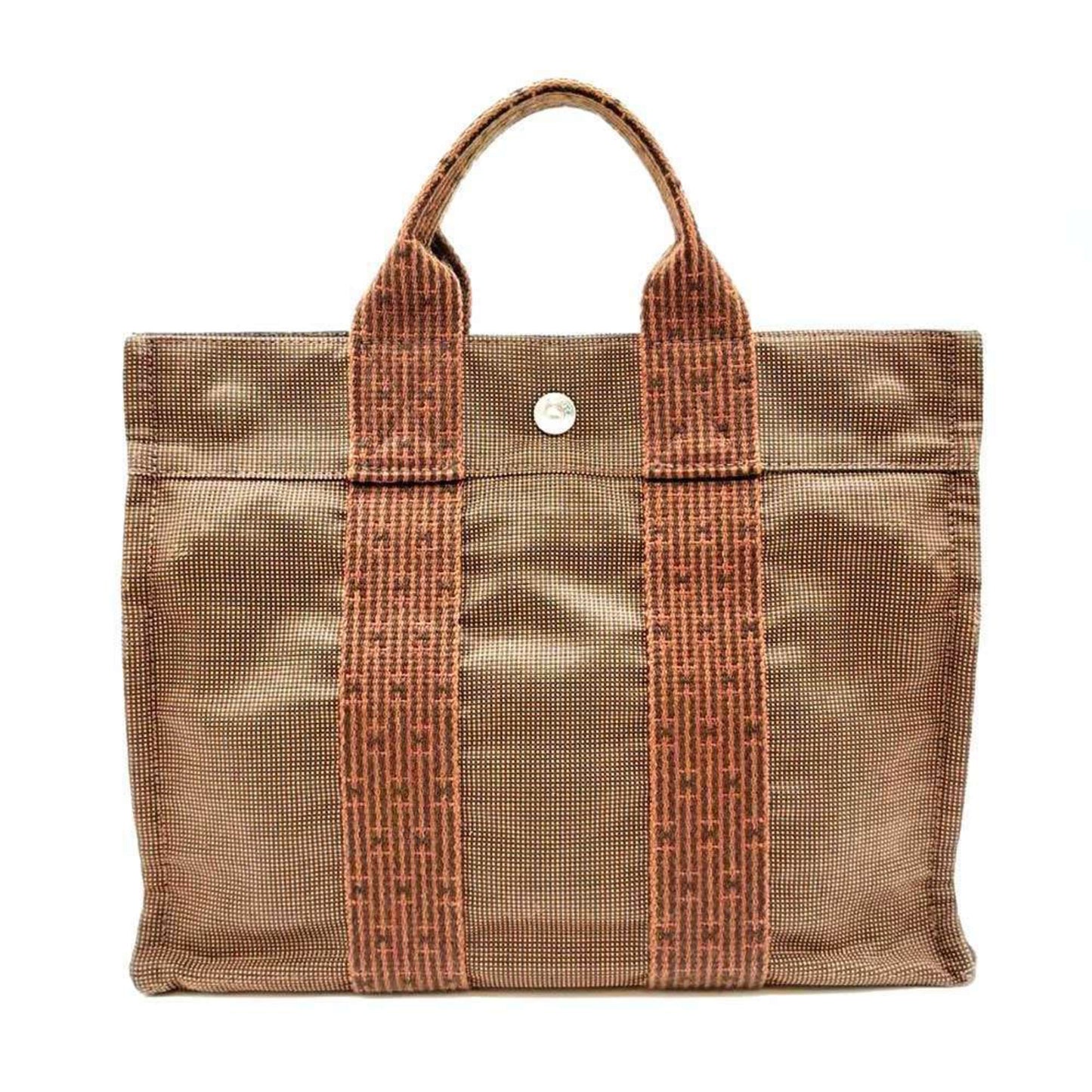 Hermes Her Line Handbag Tote Bag Canvas Brown Handbag Tote Bag