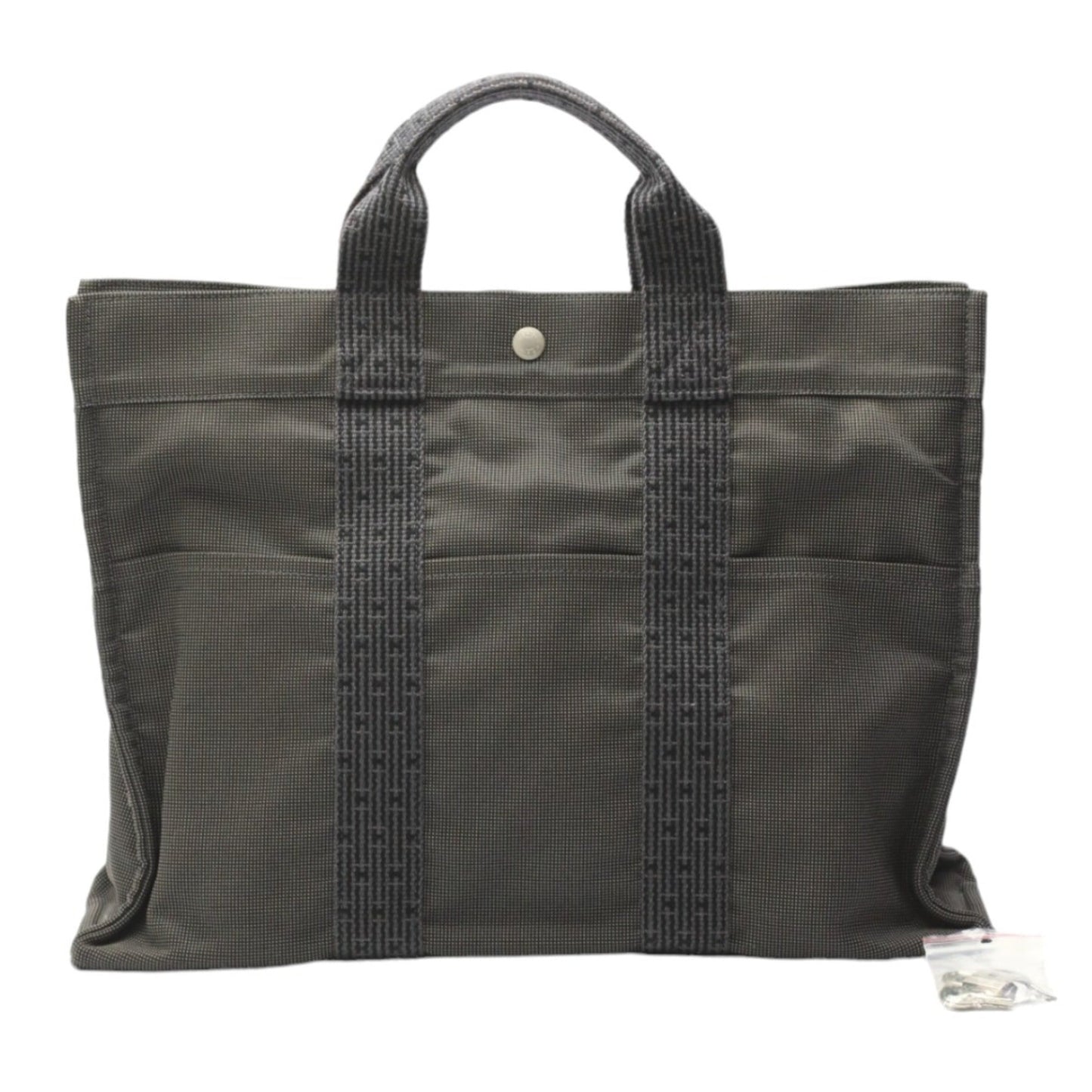 Hermes Her Line Tote Bag Canvas Gray Tote Bag 15
