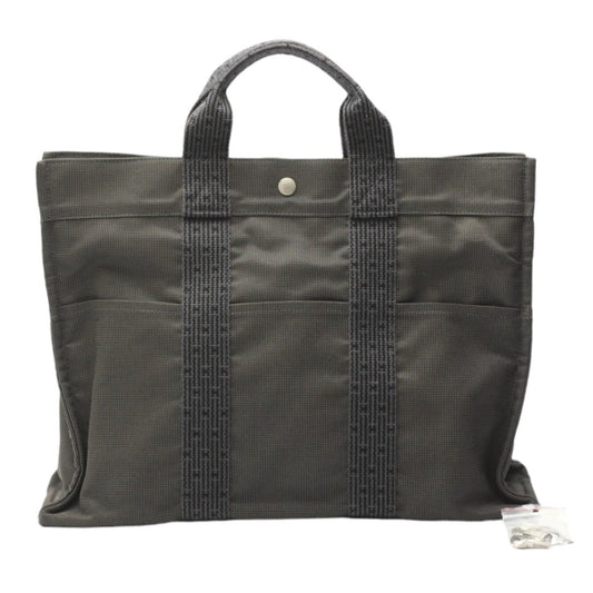 Hermes Her Line Tote Bag Canvas Gray Tote Bag 15