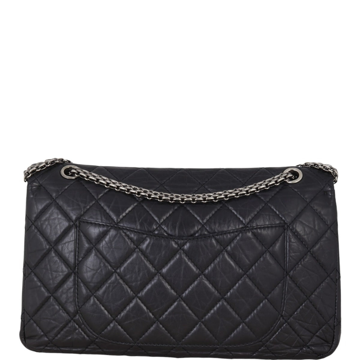 Chanel 2.55 Reissue 227 Double Bag Quilted Black Shoulder Bag
