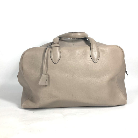 Boston Duffel Bag Taurillon Clemence Victoria Unisex(Unisex) Beige Travel Bag