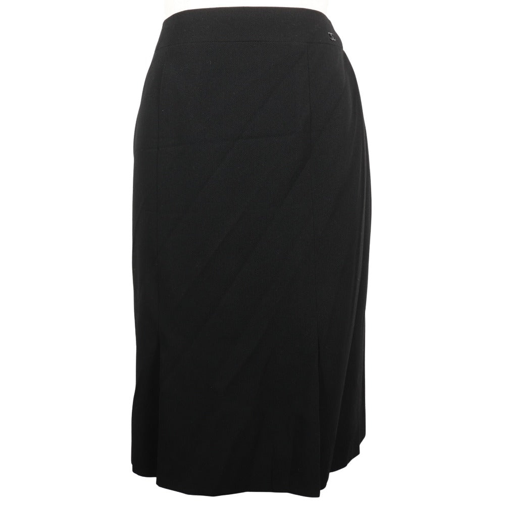 Chanel Wool Skirt Black
