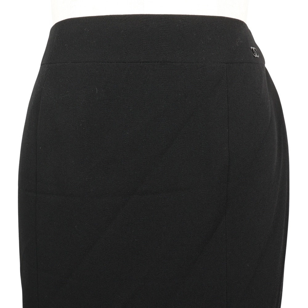 Chanel Wool Skirt Black