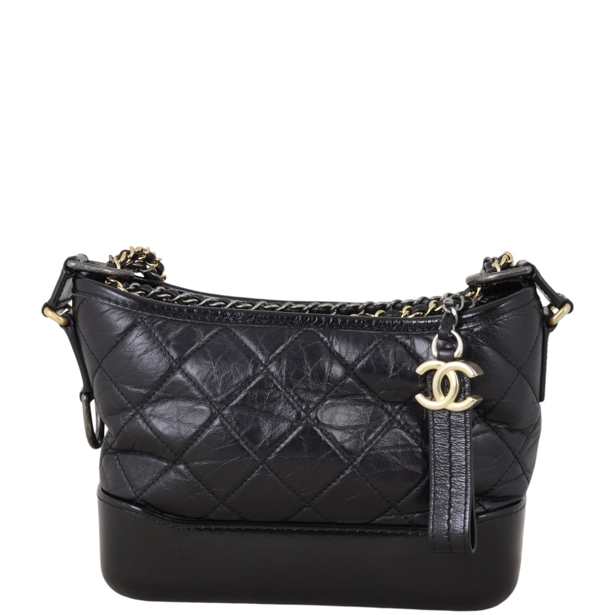 Chanel Gabrielle Hobo Quilted Black Crossbody Bag