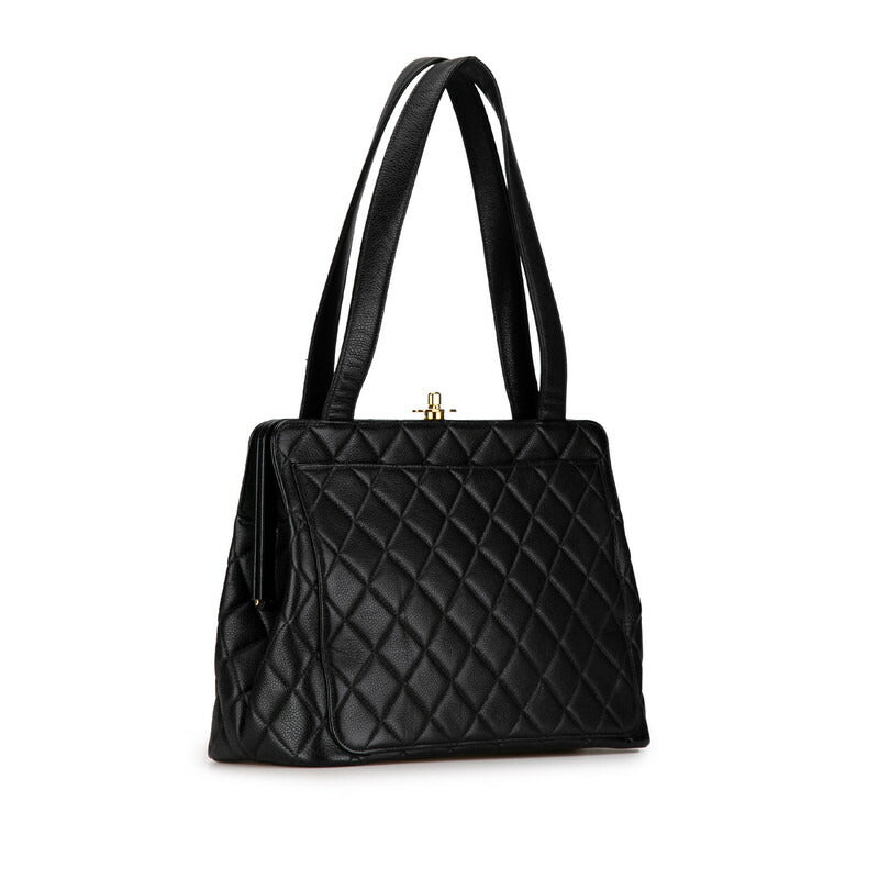 Coco Mark Matelasse Caviar Skin Tote Bag Signature