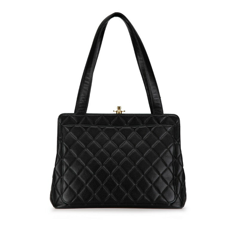 Coco Mark Matelasse Caviar Skin Tote Bag Signature