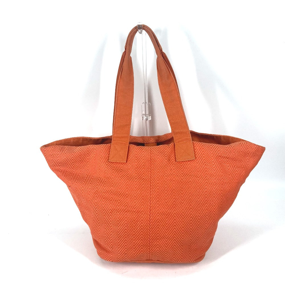 Hermes Shoulder Bag Shoulder Tote Bag Beach Bag Paniedo Canvas Orange