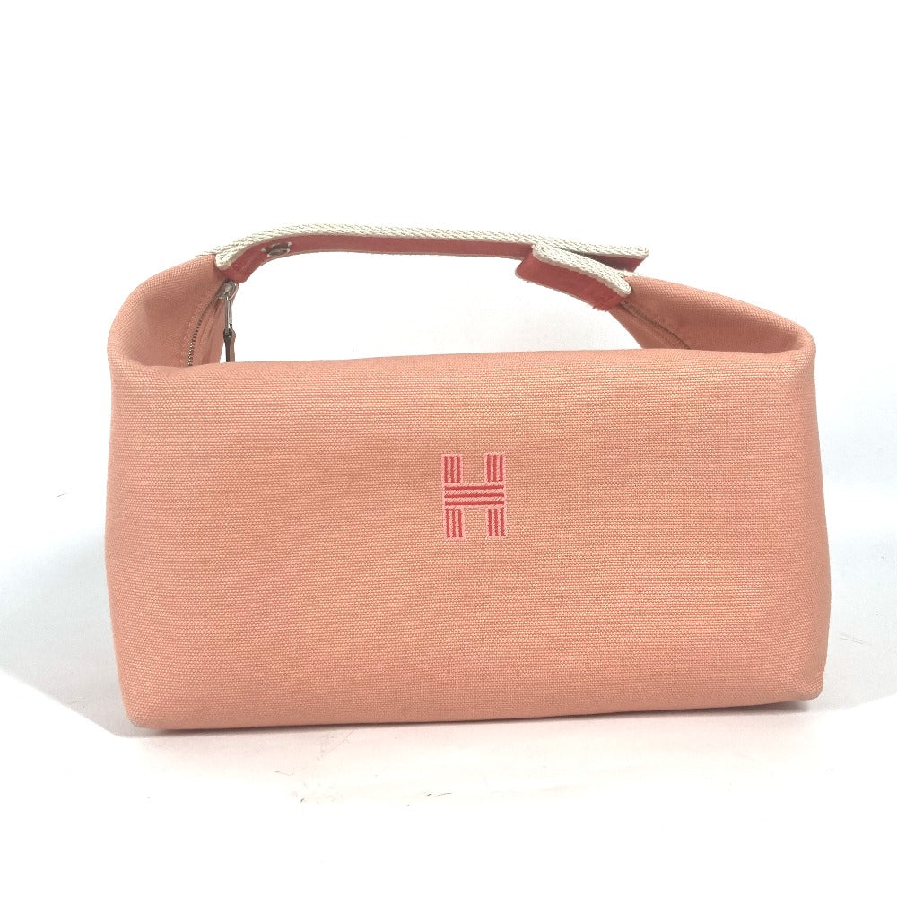 Hermes Handbag Bride Ablack Gm Women Canvas Pink Travel Bag